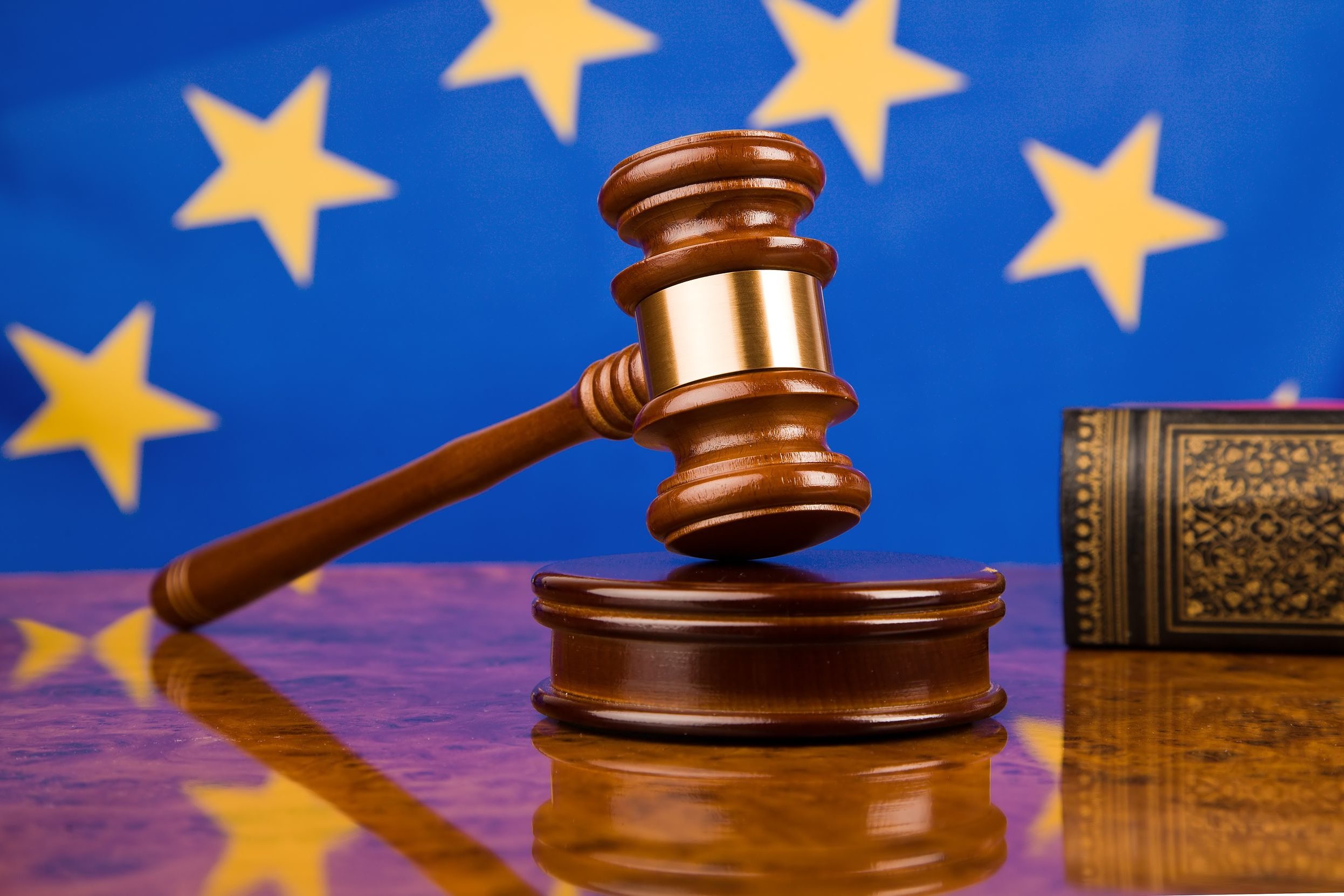 4428439 – gavel and european union flag